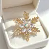 Broche de Cristal de Moda Europea y Americana, Broche de Aleación con Pedrería, Pin de Accesorios para Ropa Listo