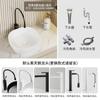 Lavabo de mesa de cerámica para apartamento pequeño estilo crema, lavabo de baño, lavabo de arte para el hogar, lavabo ovalado europeo