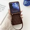 Moda Europea y Americana Adecuada para Funda de Teléfono Xiaomi Mix Flip, Nueva Cubierta Protectora Plegable con Patrón de Diamante, Personalizada y Sencilla