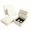 Caja de Joyería Personalizada Texturizada Reciclada Versión en Blanco con Tapa y Base Caja de Empaque para Anillos, Aretes, Pulseras y Almacenamiento de Joyería