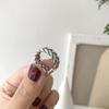 Regalo de Cumpleaños Anillo de Plata Esterlina S925 Estilo Coreano Anudado de Hilo Multilínea Antiguo Distinguido Abierto Liso de Plata