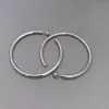 Pendientes Grandes en Forma de C Estilo Ins Coreano y Japonés Huecos Chapados en Cobre Oro Real Aguja de Plata 925 Aro Pendientes de Lujo Ligero de Moda