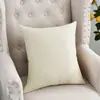 Lino Engrosado Doble Cara Color Sólido Simple Almohada Grande de Tiro Cubierta de Respaldo para Ventana de Bahía Oficina Dormitorio Sala de Estar Sofá Coche Soporte Lumbar