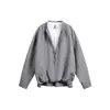 Yidao Vintage 2026 Coleção Outono Nova: Camisa Pulôver Gola Alta Meio Zíper Manga Longa Caimento Relaxado Estilo Old Money Retrô Falso Duas Peças