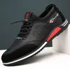 Zapatos de hombre transfronterizos de talla grande, zapatos casuales de cuero para primavera y otoño, negros, resistentes a la suciedad, suela blanda, modernos, versátiles, zapatos de vestir para hombre