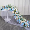 Cascada Flor Paisaje Cumpleaños Flores Artificiales Flores de Simulación Celebración de Boda Decoración de Boda Adornos de Lujo Ligero Fondo Decoración de Bienvenida
