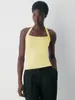 Top Deportivo Halter sin Espalda para Mujer de Amazon, Ropa Exterior Sexy de Verano Ajustada, Top Corto sin Mangas de Cuello Cuadrado Bm