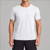 Camiseta deportiva de manga corta de secado rápido con cuello redondo para hombre, transfronteriza, para correr al aire libre, tenis, baloncesto, top casual ligero y transpirable