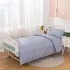 Conjunto de três peças para cama de solteiro, lençol e fronha listrados de poliéster-algodão, roupa de cama para cama de 1,2m, têxteis para casa, moderno, minimalista