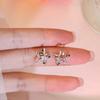 Oco estrela de cinco pontas Zircon brincos stud feminino nicho design personalidade luz luxo 925 brincos de agulha de prata 2023 Novo