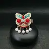 Estilo nacional Presilha lateral Leão de Pérola Novo grampo de cabelo retrô chinês feminino infantil festivo meio rabo lateral acessórios versáteis hanfu