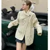 Suéter retro chic estilo coreano de punto trenzado con un cuello único, un nuevo top holgado y casual de otoño/invierno para mujer