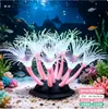 Decorações Ornamentais para Paisagismo de Aquário, Acessórios de Paisagismo para Aquário, Coral Artificial Macio de Silicone para Aquário - Novo Modelo Girassol
