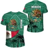 Tamanho Europeu Transfronteiriço Venda Quente Comércio Exterior Novo Estilo Esportivo Impressão Digital 3D Camiseta Masculina Manga Curta Série México Top