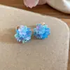 Brincos Novos de Franja com Flor Azul 2026, Design Fresco e Único, Acessórios de Orelha Estilo Férias de Verão para Mulheres