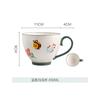 Caneca Casual e Exquisita, Menina Fofa, Copo de Água de Cerâmica de Grande Capacidade, Xícara para Café da Manhã de Aveia, Logotipo Personalizado no Atacado