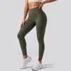 Calça de Fitness Fina Juyitang com Barra Antirrolamento, Cintura Alta, Bumbum Levanta e Sem Linha Frontal, Calça de Yoga