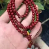 Pulsera de cinnabar púrpura y oro al por mayor para mujer, pulsera de múltiples vueltas con trébol de cuatro hojas, accesorios para desear, regalo hecho a mano DIY en vivo