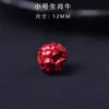 Arena Dorada Morada Tallado Tridimensional Doce Constelaciones Cuentas Sueltas Accesorios DIY Cuentas para Hilo Pulsera Cuentas Budistas Cinabrio Rojo Cuentas Redondas con Agujero