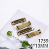 Pulseira 35*10mm liga tira quadrada longa irmã furo duplo cartão com letra material DIY atacado
