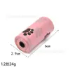 Sacos de lixo para animais de estimação com estampa de pata, conjunto de sacos de cocô de guaxinim, sacos de lixo portáteis para uso externo para gatos e cachorros