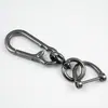 Creativo Sencillo Colgante de Cintura para Llaves de Coche Gancho para Bolso Hebilla Colgante Accesorios Dos Llaveros de Aleación de Zinc Fabricante Venta al por Mayor