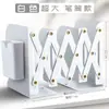 Estantería Retráctil Integrada en Escritorio Estante de Almacenamiento de Libros para Estudiante de Secundaria Soporte para Libros Deflector Plegable Cinturón de Fijación Fijo Portalápices