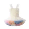 Suéter de Gola Alta Novo para Meninas Outono e Inverno com Bordas Franzidas, Blusa Básica de Tricô Pulôver, Vestido Infantil de Alça Fina