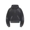 Ropa para Hombre Jia Yi Ku 2026 Otoño Nuevo Estilo Americano Marca de Moda Estilo Wasteland Sudadera con Capucha Lavada y Teñida Sudadera con Capucha Streetwear