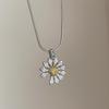 Collar de Margaritas de Circonita Estilo Gd G-Dragon para Mujer, Moderno y Tendencia, Gargantilla Única y Versátil Cadena para Clavícula