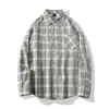 Camisa de Manga Larga a Cuadros Grises de Alta Gama Estilo Francés para Mujer, Verano Estilo Coreano Holgada y Versátil Top Ligero de Manga Larga con Protección Solar