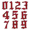 Novos Adesivos Digitais 0-9 com Verso Adesivo, Decalques Decorativos de Roupas para Passar a Ferro, Adesivos de Tecido, Etiquetas Bordadas, Patches de Reparo, Atacado
