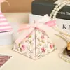Caixa de Doces Criativa para Casamento, Caixa de Embalagem de Presente de Casamento de Alto Padrão Estilo Ins, Caixa de Doces Triangular