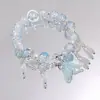 Explosões Super Fada Mori Cristal Lua Pulseira Feminina Design de Nicho Estudante Joker Cor Doce Pulseira de Namorada