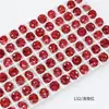 Rhinestones para Uñas Dongzhou Crystal Light Color Rojo Rosa con Base Puntiaguda, Corazón Inclinado, Brillo Deslumbrante, Decoraciones para Uñas de Corazón de Cristal K9 Color Durazno, Corazón Inclinado Rectangular