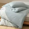 Funda de edredón de algodón 100% cepillado, pieza única, cálida y engrosada para invierno, funda de edredón de algodón puro, color sólido, diseño simple, sábana para cama doble de 1.8m
