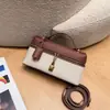 2026 Novo Modelo Gr Couro de Vaca de Camada Superior e Lona Lp23 Lancheira Bolsa de Mão de Luxo de Ponta Bolsa de Ombro Transversal