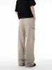 Calça Cargo Retrô Americana de Mármore com Padrão Escuro de Bolso Reta de Perna Larga Unissex Solta Paracaidista Casual Esportiva Longa
