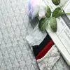 Suministro en Stock: Tejido de Moda Ligero y Ligeramente Transparente, de Encaje de Doble Capa, 100% Algodón, con Forma de Diamante Grande