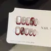 [Vino que calienta el corazón] Lujo Ligero Circonita Rojo Francés Navidad y Año Nuevo Uñas Portables Hechas a Mano Puras Estilo Corto Parches de Uñas Blanqueadores