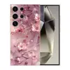 Capa Criativa com Tema de Flores para Celular Samsung S25Ultra A90 Rosa S26Plus Capa Protetora Adequada S24 Capa Macia TPU