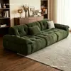 Nuevo sofá nube estilo italiano para salas pequeñas, lujo ligero, sofá mullido de chenilla con respaldo alto, con espuma y estructura de madera