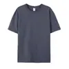 Camiseta de Algodón Puro Hebei Hecha a Medida Estilo Japonés y Coreano Casual Manga Corta para Mujer Unisex Color Sólido Longitud Media Holgada Top Ropa para Mujer