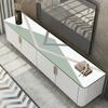 Mantel para Mueble de TV de Cuero Nórdico con Patrón de Imitación de Mármol para el Hogar, Impermeable y a Prueba de Aceite, Cubrepaño Resistente al Desgaste para Mueble de TV