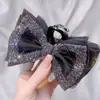 Princesa Fugitiva Malla Strass Lazo de Amor Pasador de Pelo Tiburón Grande de Lujo Pinzas para el Cabello Accesorios para el Cabello de Alta Gama