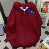 Sudadera con capucha deportiva y casual de estilo retro para mujer, perfecta para otoño e invierno, con forro de felpa para abrigar, diseño versátil de color liso y cierre de cremallera.