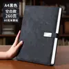 Piel para Cuaderno A4 Tacto Piel Cuero Libro de Registro para Reuniones de Oficina de Alto Valor Bloc de Notas de Estudio Se Puede Imprimir Logo