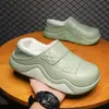 Pantuflas de Algodón para Mujer en Otoño e Invierno Estilo Nuevo Forradas de Felpa Calientes Suela Gruesa de Eva para el Hogar Interior Deportes y Exteriores Zapatos de Algodón