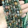 8*10mm flat gota de água solta contas de cristal ágata olho de tigre buraco reto gota de água contas diy pulseira colar acessórios frisado