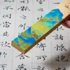 Peso de papel régua milhares de milhas Jiangshan peso de papel de cobre régua de estudo quatro tesouros pressão régua de caligrafia régua de latão criativo pressão livro pressão